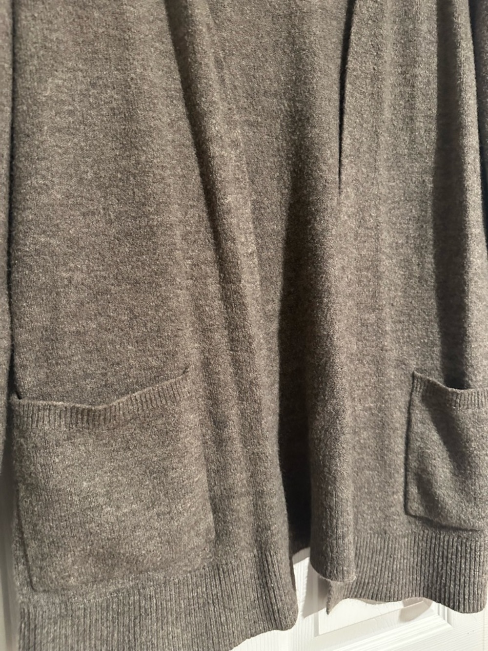 Old Navy Open-Front Brownish Gray Cardigan with Pockets - Picture 2 of 5